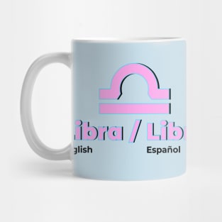 Libra Power Color- Pink & Light Blue Mug